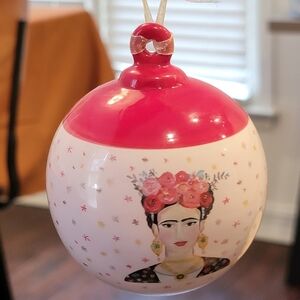 Prima Design Frida Kahlo Ceramic Christmas Ornament NEW